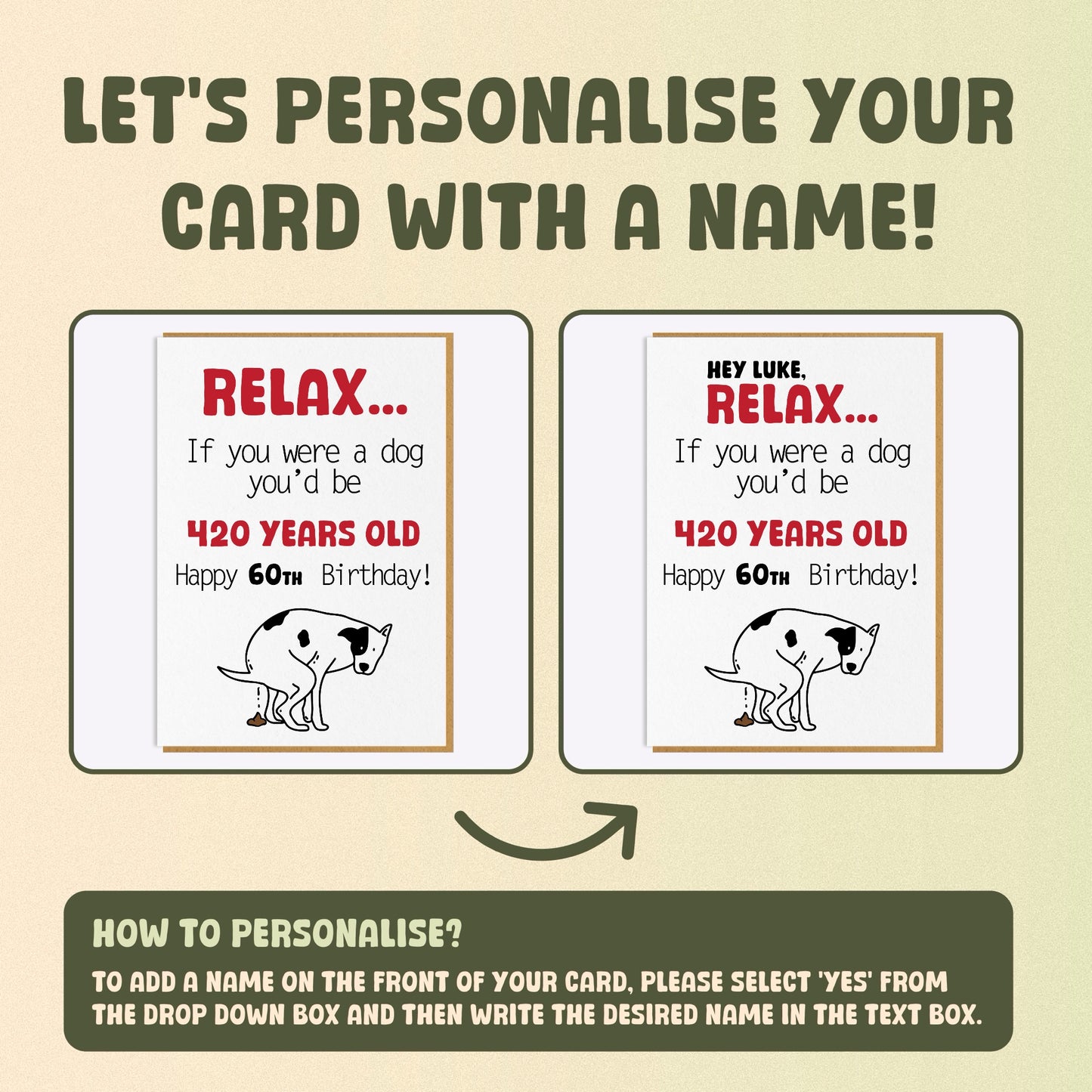 60th Birthday Card - If you were a dog...