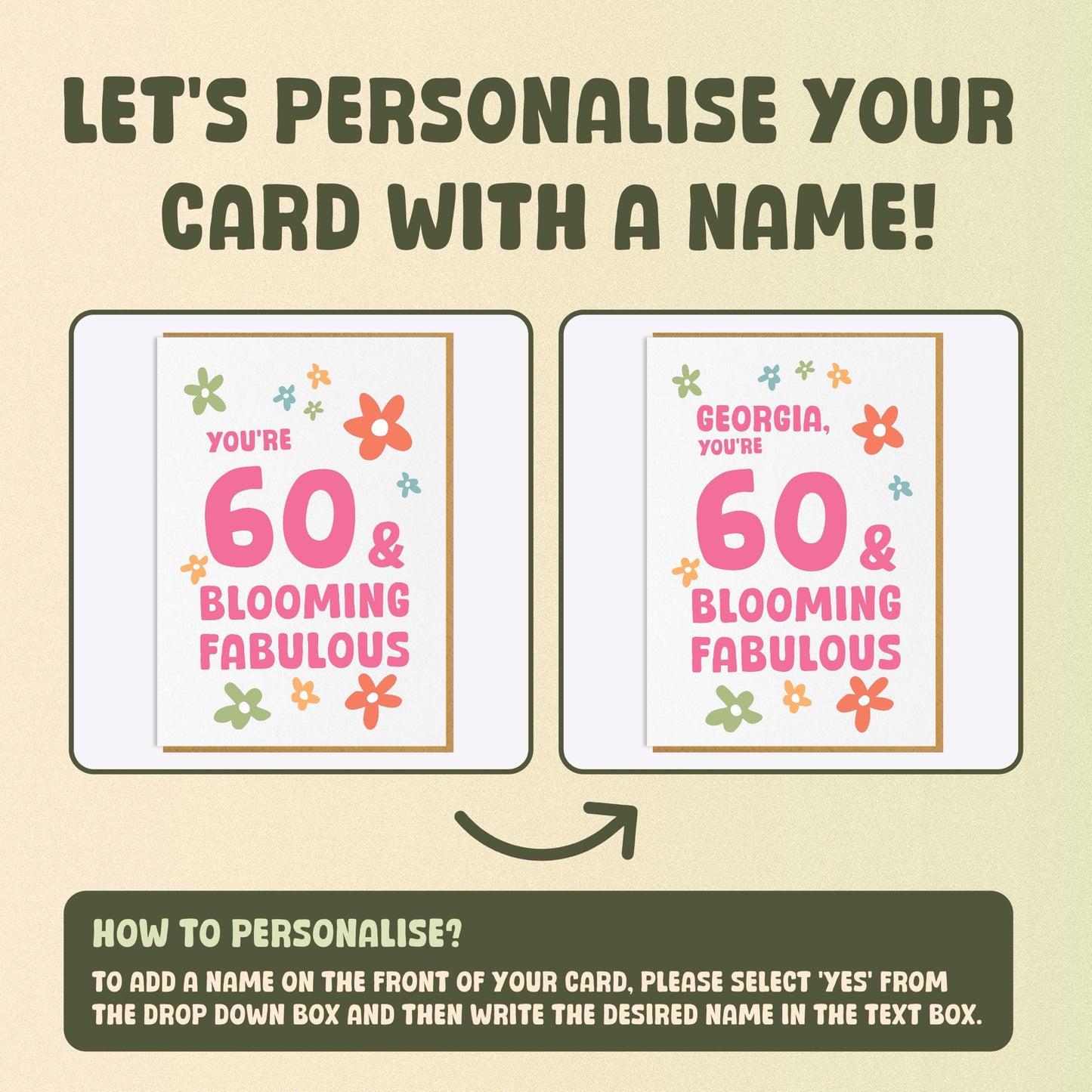 60th Birthday Card - You're 60 And Blooming Fabulous