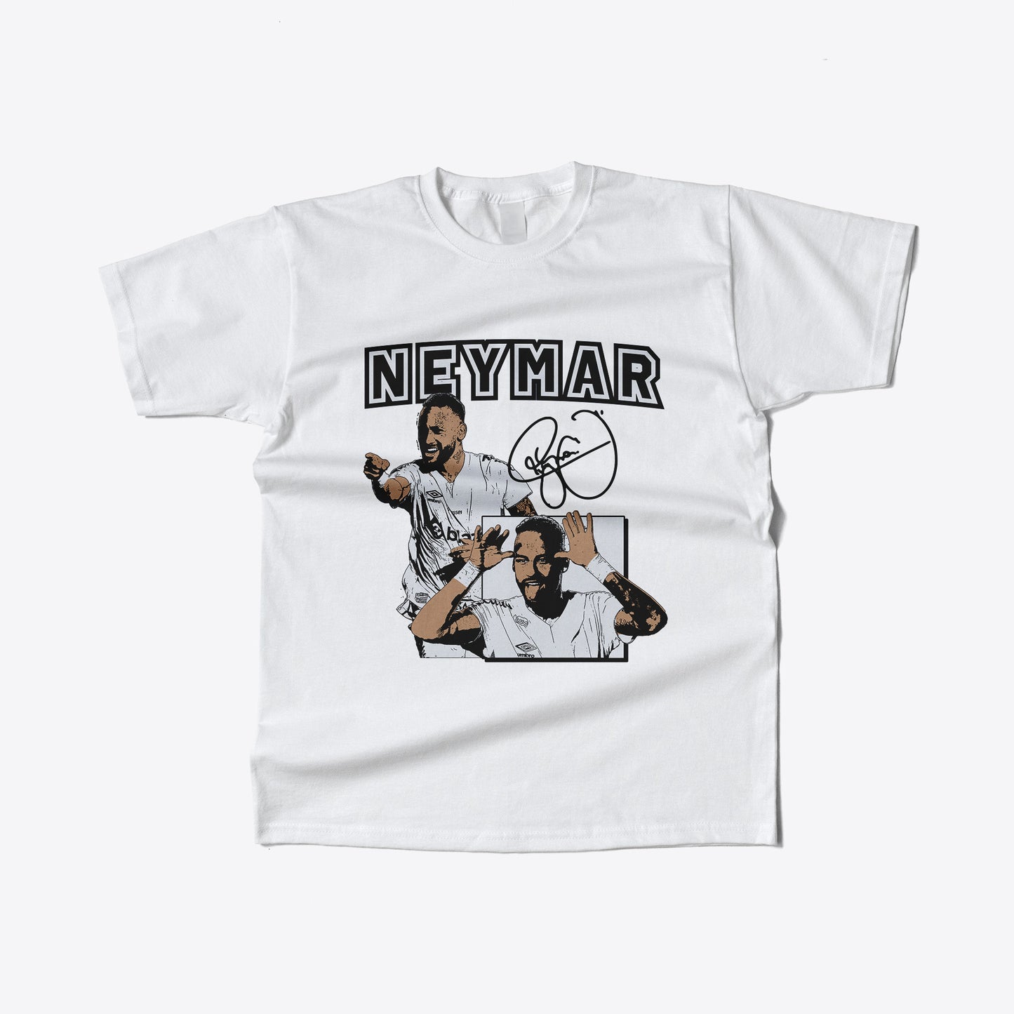 Neymar Graphic Print Football T-Shirt