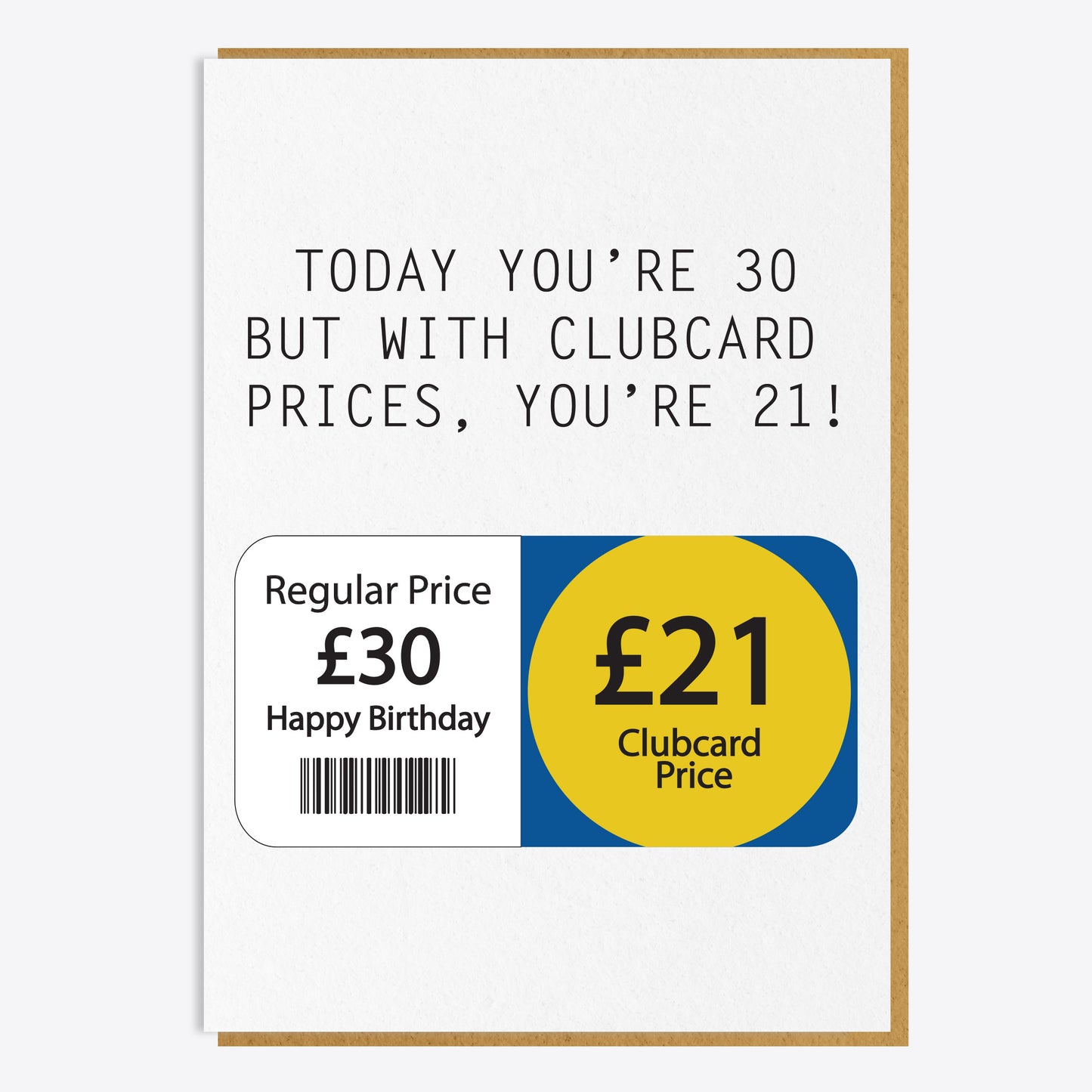 30th Birthday Card - Today You're 30...
