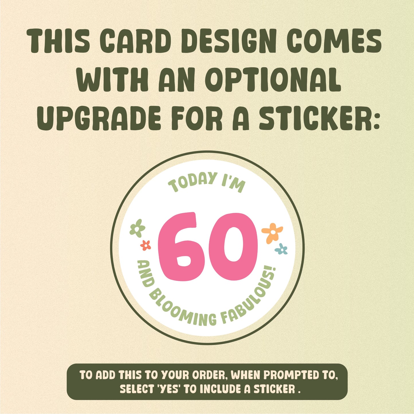 60th Birthday Card - You're 60 And Blooming Fabulous