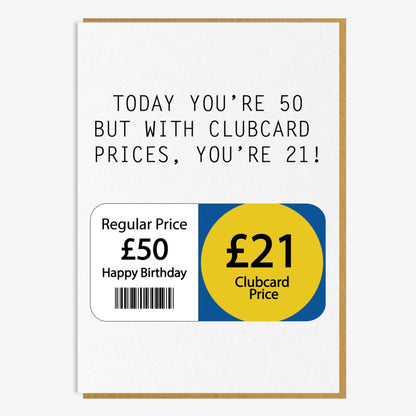 50th Birthday Card - Today You're 50...