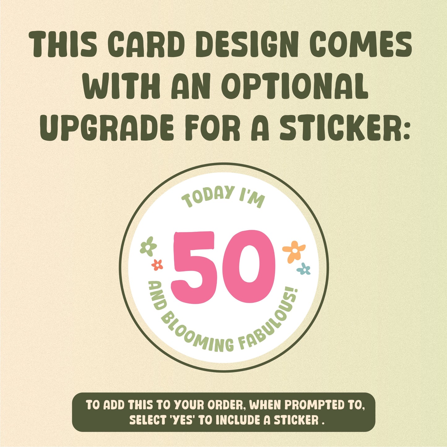 50th Birthday Card - You're 50 And Blooming Fabulous