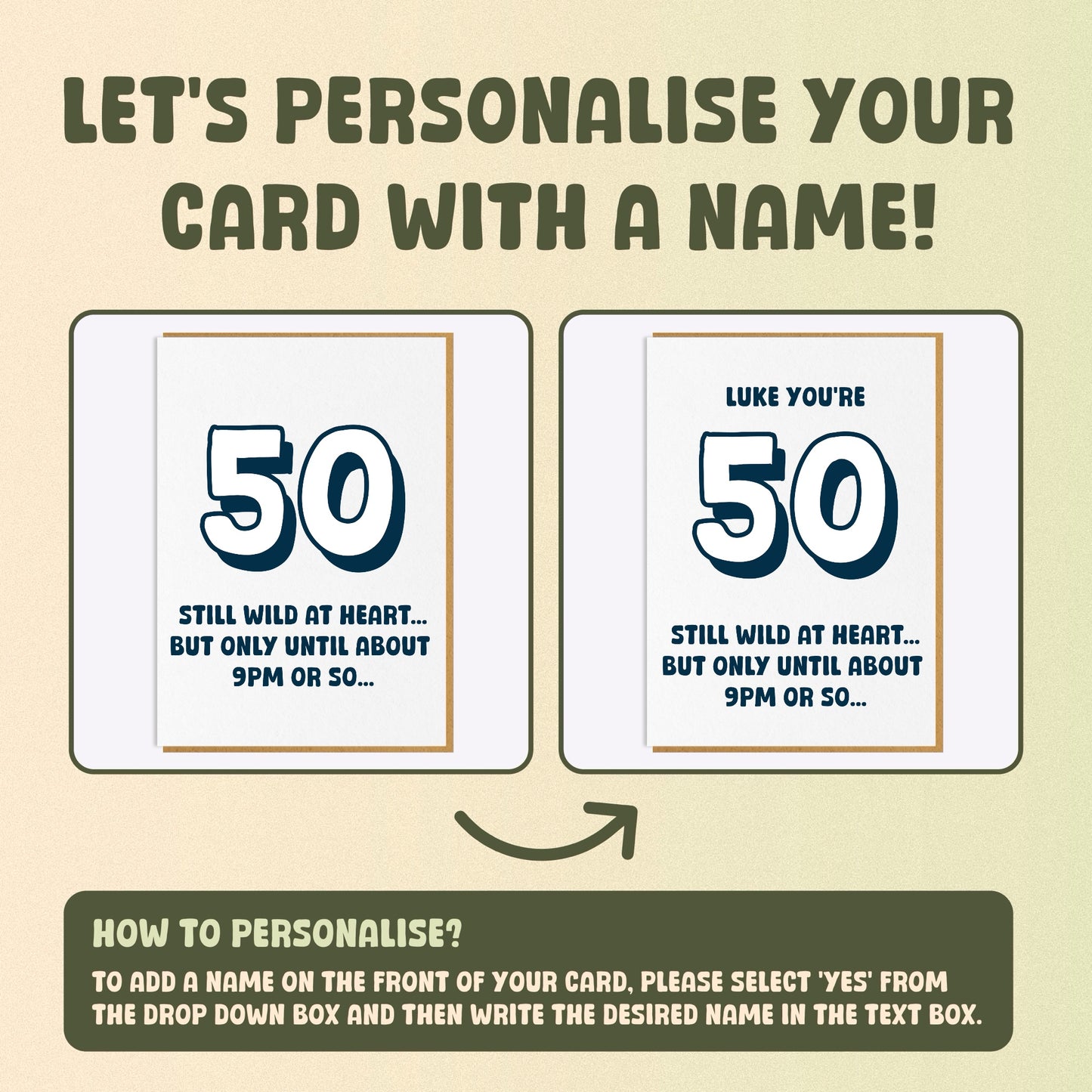 50th Birthday Card - Still Wild At Heart