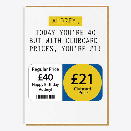 40th Birthday Card - Today You're 40...