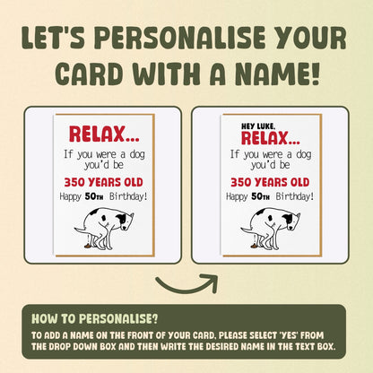 50th Birthday Card - If you were a dog...