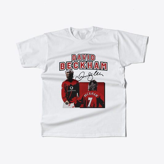 David Beckham Graphic Print Football T-Shirt