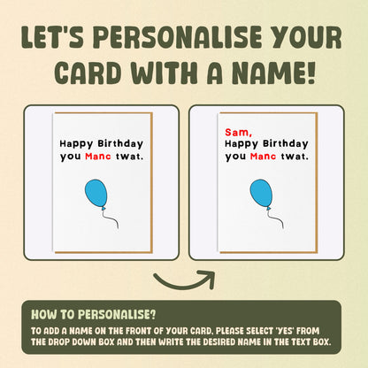Birthday Card - Manc Twat