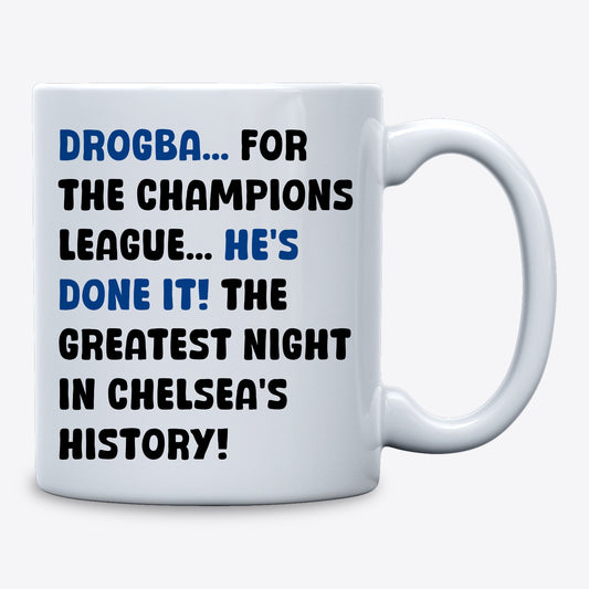 Drogba CL Final Penalty Goal Mug