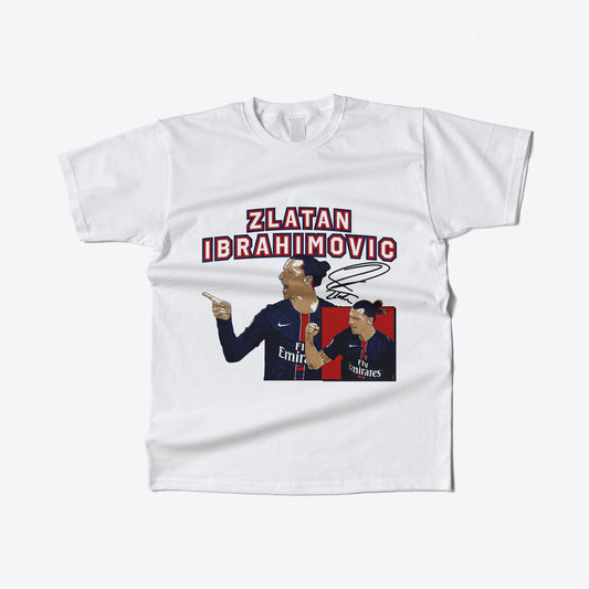 Zlatan Ibrahimovic Graphic Print Football T-Shirt