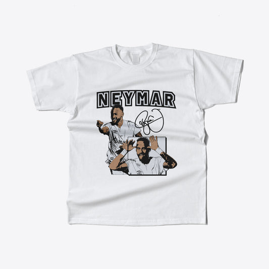 Neymar Graphic Print Football T-Shirt
