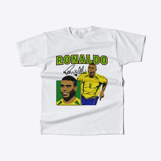 Ronaldo Nazario R9 Graphic Print Football T-Shirt