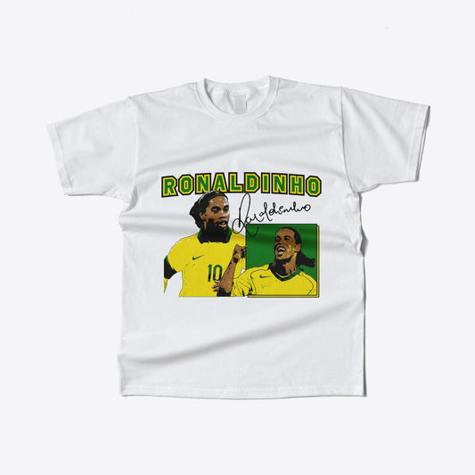 Ronaldinho Graphic Print Football T-Shirt