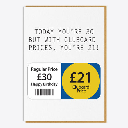 30th Birthday Card - Today You're 30...