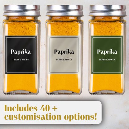 Custom Herbs and Spices Labels
